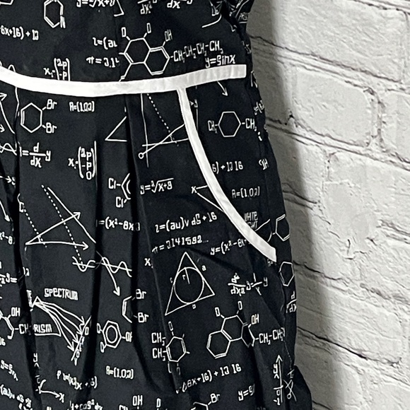 ModCloth Monochrome Science Pattern Mini Dress - Picture 5 of 7